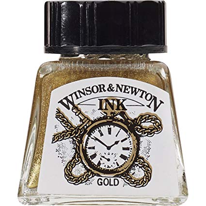 Drawing Ink Gold 30ml Winsor&Newton - Click Image to Close